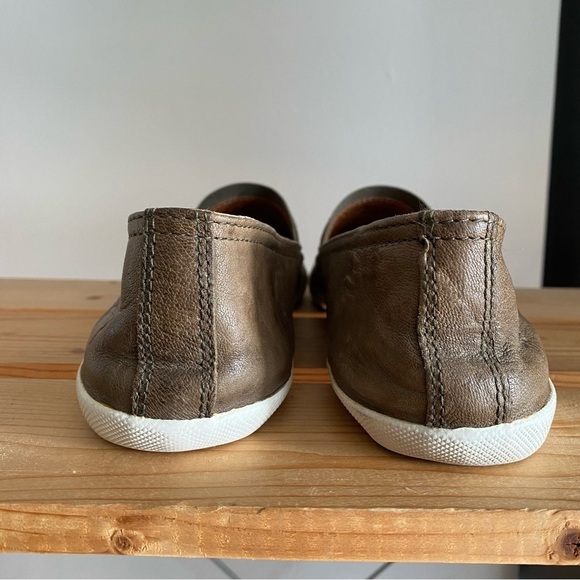 Frye Brown Leather Melanie Slip On Sneakers 10 - Picture 11 of 15